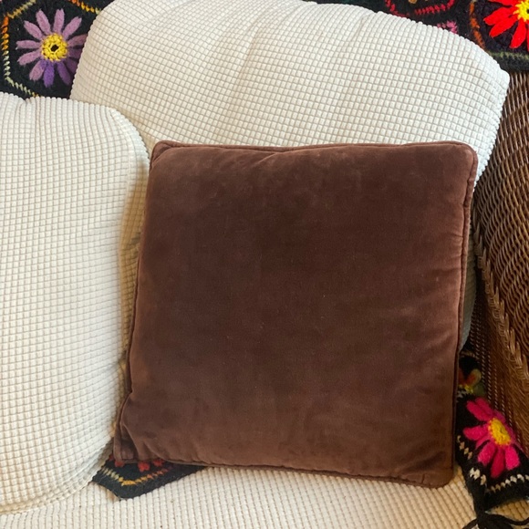 Vintage 70’s colorful velvet mushroom throw pillow - Picture 2 of 3